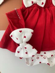 KALPLİ KIZ BEBEK ELBİSE